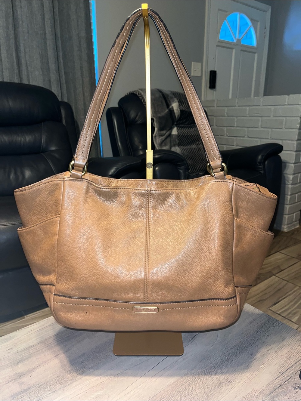 Coach Tan Leather Shoulder Tote Bag